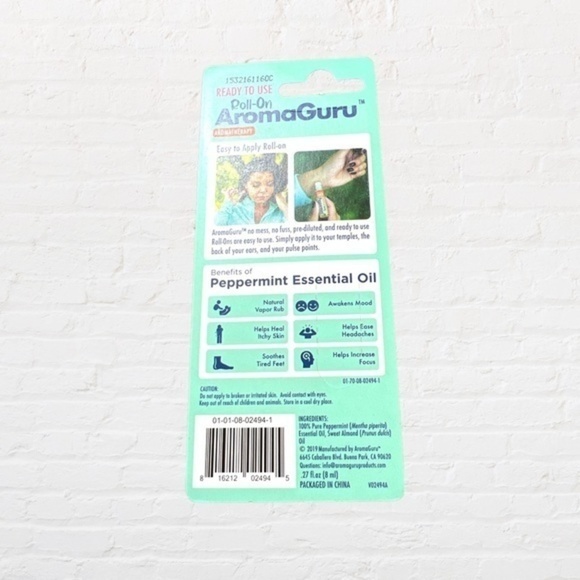 Aromatherapy Essential Oil Roll On Bottles Muscle Ease Peppermint Tea Tree - Picture 7 of 9